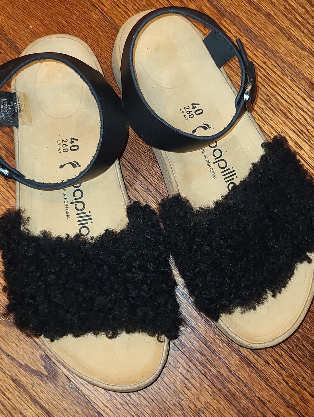 Birkenstock Papillio Glenda Teddy Shearling Black Size 40 Narrow US 9 Birkencore